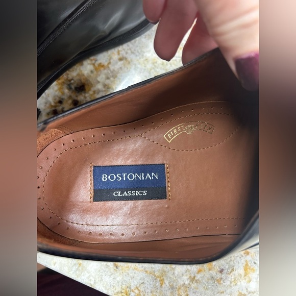 BOSTONIAN Classics Black Leather Dress Shoes Men’s 13W - Picture 6 of 7
